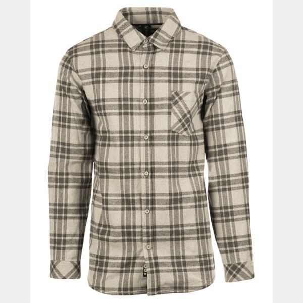 Woven Plaid Flannel With Biased Pocket Thumbnail