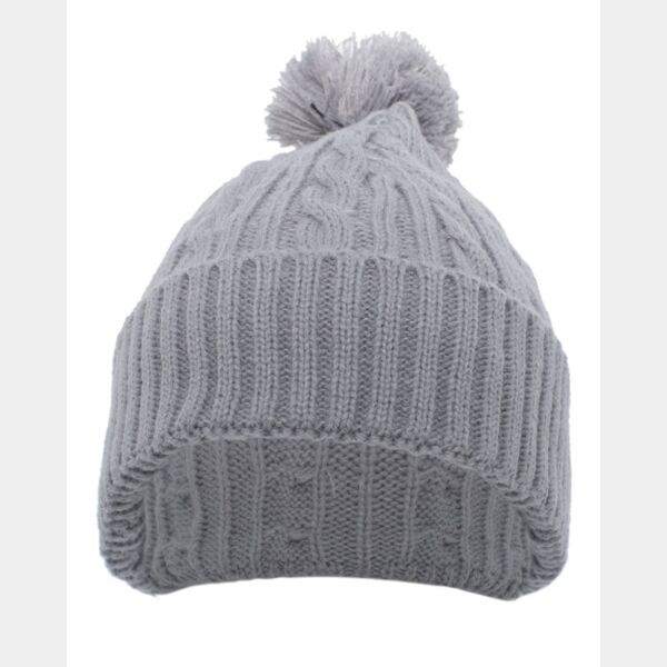 Cable Knit Pom-Pom Beanie Thumbnail
