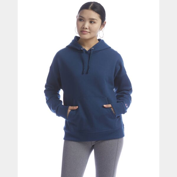 Ladies' PowerBlend Relaxed Hooded Sweatshirt Thumbnail