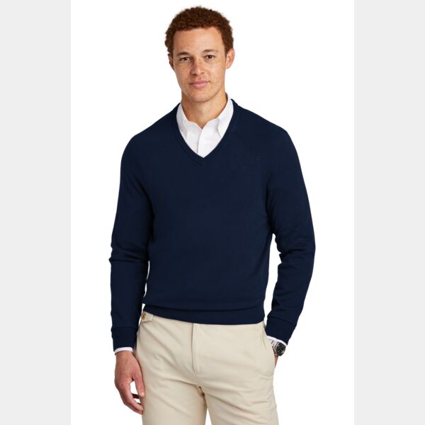 Cotton Stretch V Neck Sweater Thumbnail
