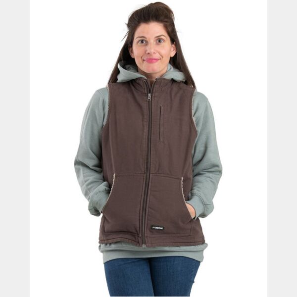 Ladies' Sherpa-Lined Softstone Duck Vest Thumbnail
