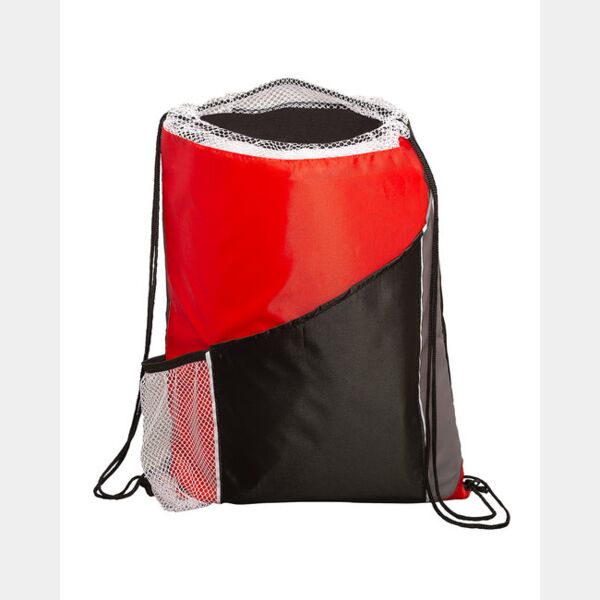 Sprint Angled Drawstring Sports Bag With Pockets Thumbnail