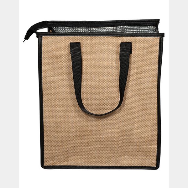 Jute Lunch Cooler Tote Bag Thumbnail