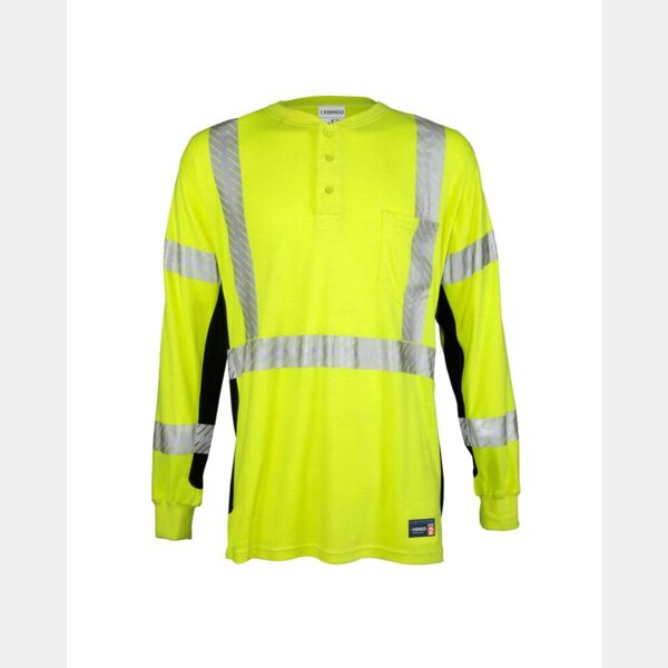 Unisex Tall FR Long Sleeve Henley T-Shirt Thumbnail