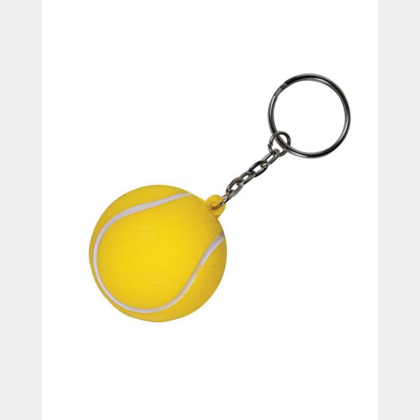 Tennis Ball Shape Stress Ball Keychain Thumbnail