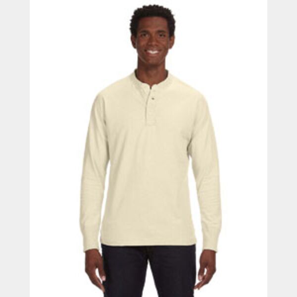 Men's Vintage Brushed Jersey Henley Thumbnail