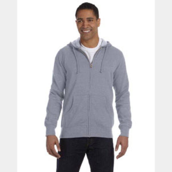Unisex Heathered Full-Zip Hooded Sweatshirt Thumbnail
