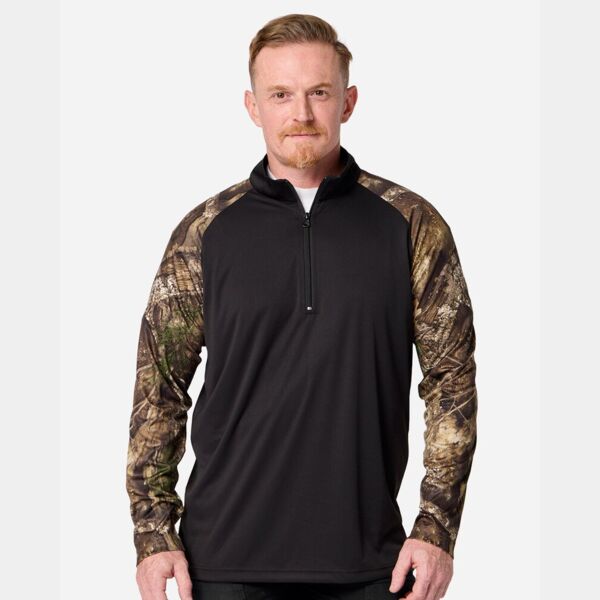 Unisex Realtree® Performance Colorblocked Quarter-Zip Pullover Thumbnail