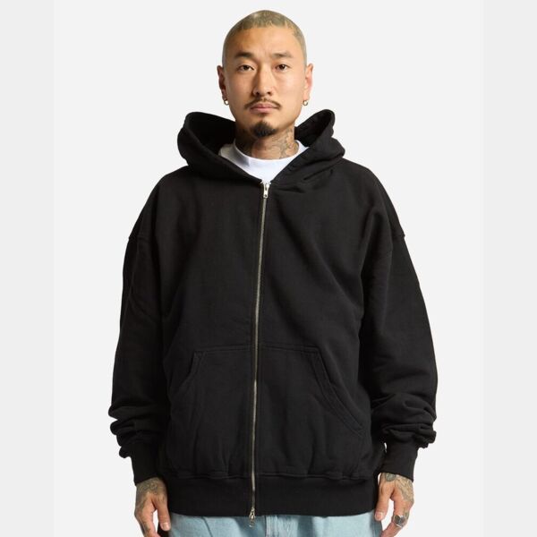 Unisex Max Heavy Fleece Garment-Dyed Full-Zip Hooded Sweatshirt Thumbnail
