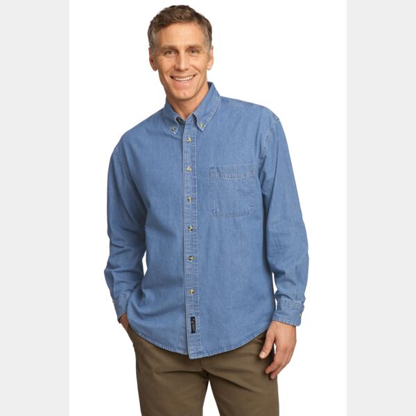 Long Sleeve Value Denim Shirt Thumbnail