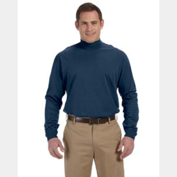 Adult Sueded Cotton Jersey Mock Turtleneck Thumbnail