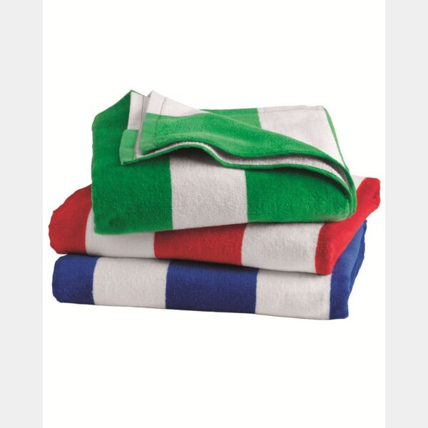 Cabana Stripe Velour Beach Towel Thumbnail