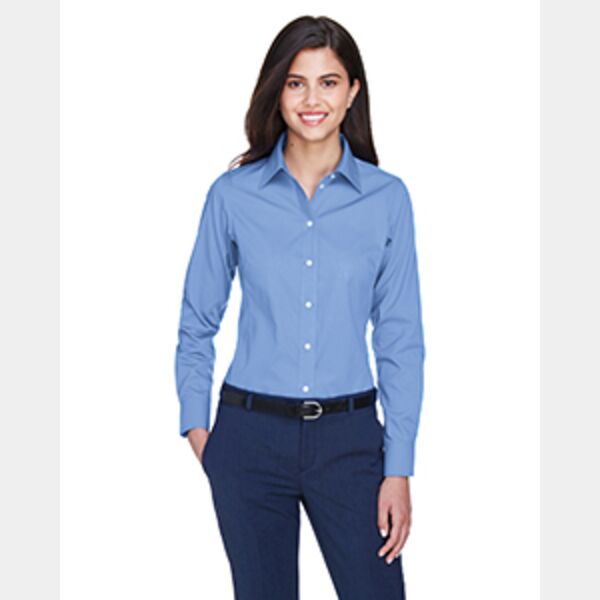 Ladies' Crown Collection® Solid Oxford Woven Shirt Thumbnail