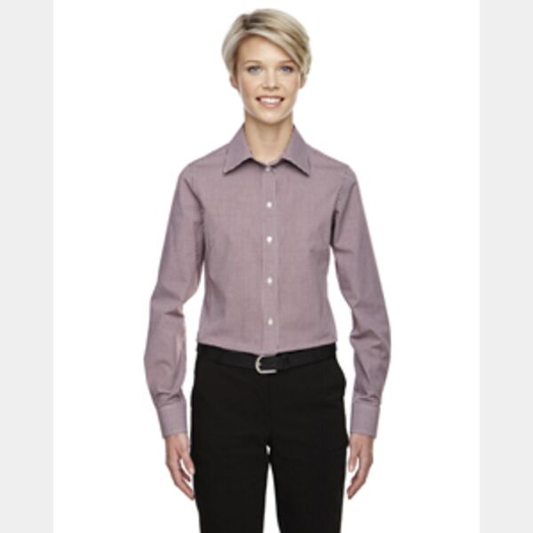 Ladies' Ladies' Crown Collection® Gingham Check Woven Shirt Thumbnail