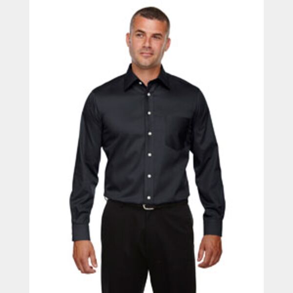 Men's Crown Collection® Tall Solid Stretch Twill Woven Shirt Thumbnail