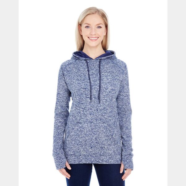 Ladies' Cosmic Contrast Fleece Hooded Sweatshirt Thumbnail