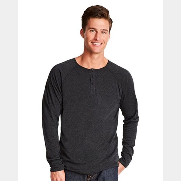 Men's Triblend Henley T-Shirt Thumbnail