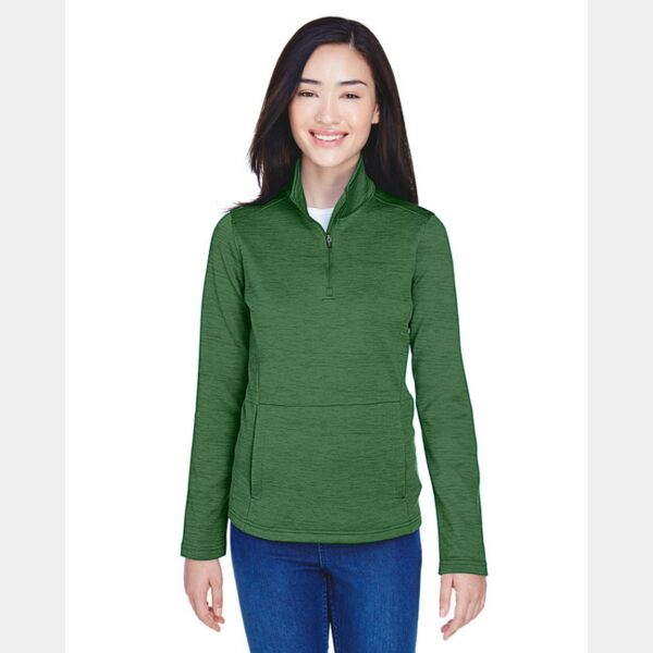 Ladies' Newbury Mélange Fleece Quarter-Zip Thumbnail