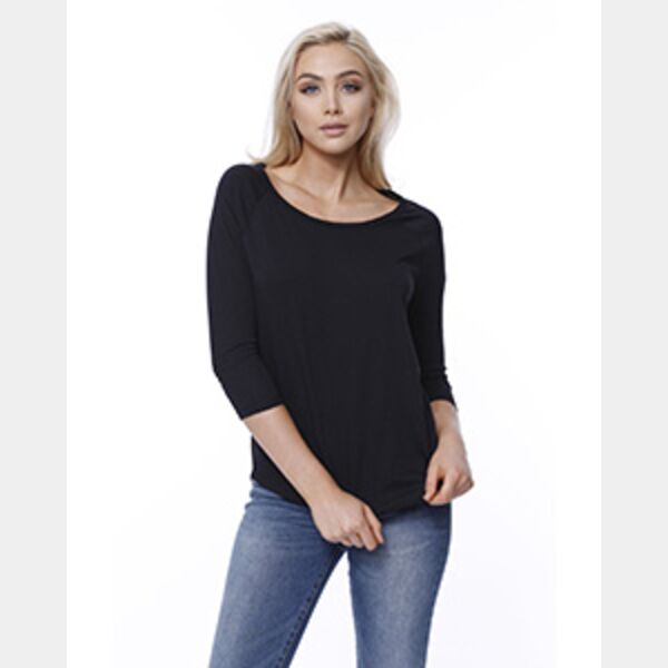 Ladies' CVC Long-Sleeve Raglan Thumbnail