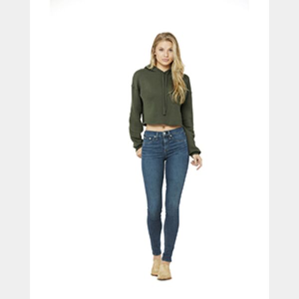 Ladies' Cropped Fleece Hoodie Thumbnail