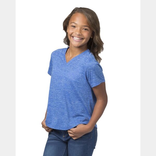 Girls' Snow Heather V-Neck T-Shirt Thumbnail