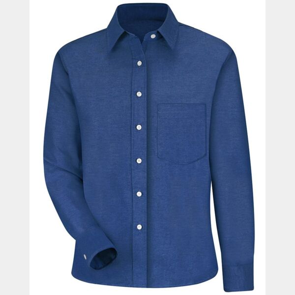 Women's Extended Sizes Oxford Dress Shirt Thumbnail