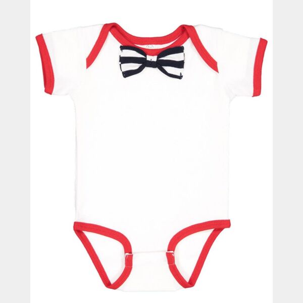 Infant Baby Rib Bow Tie Bodysuit Thumbnail