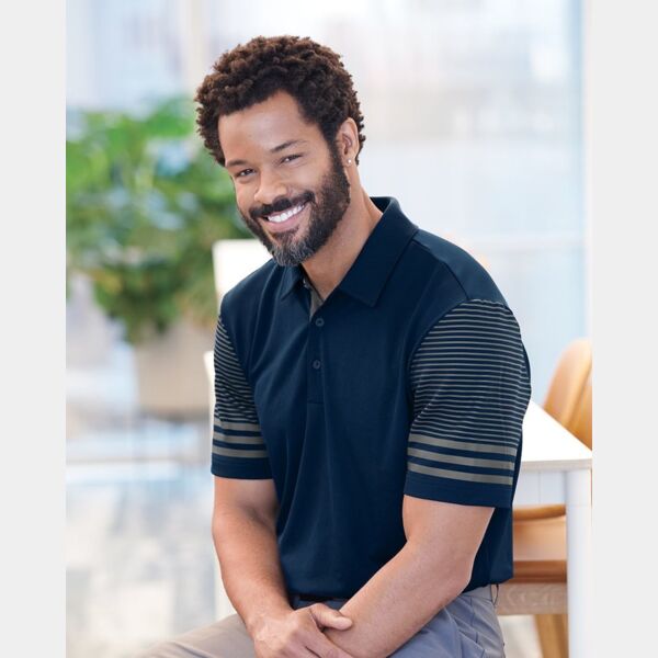 Men's Striped Sleeve Polo Thumbnail