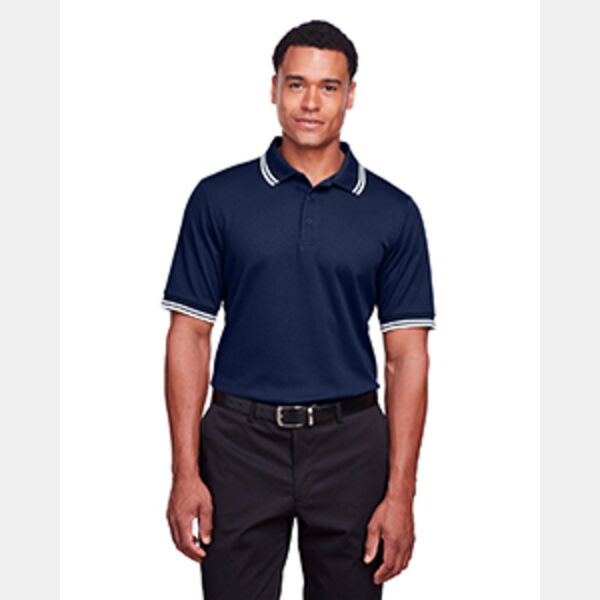 CrownLux Performance® Men's Plaited Tipped Polo Thumbnail