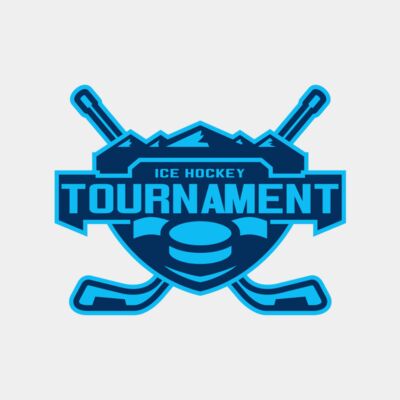 Tournament Ice Hockey logo template Thumbnail