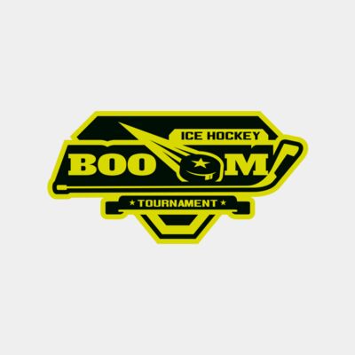 Boom Ice Hockey Tournament logo template Thumbnail