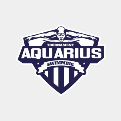 Aquarius Swimming Tournament logo template Thumbnail