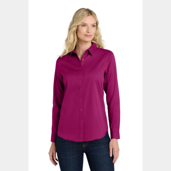 Ladies Long Sleeve SuperPro React ™ Twill Shirt Thumbnail