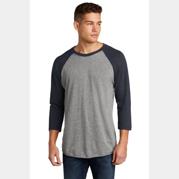 Unisex Tri Blend 3/4 Sleeve Raglan Tee Thumbnail