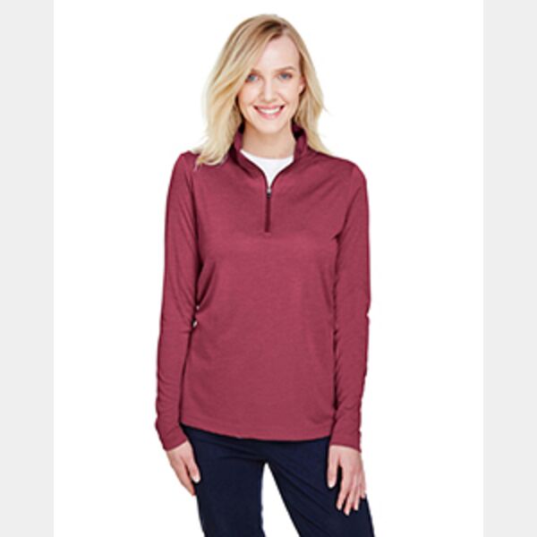 Ladies' Zone Sonic Heather Performance Quarter-Zip Thumbnail