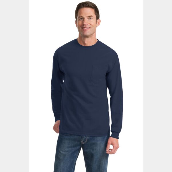 Long Sleeve Essential T Shirt with Pocket Thumbnail