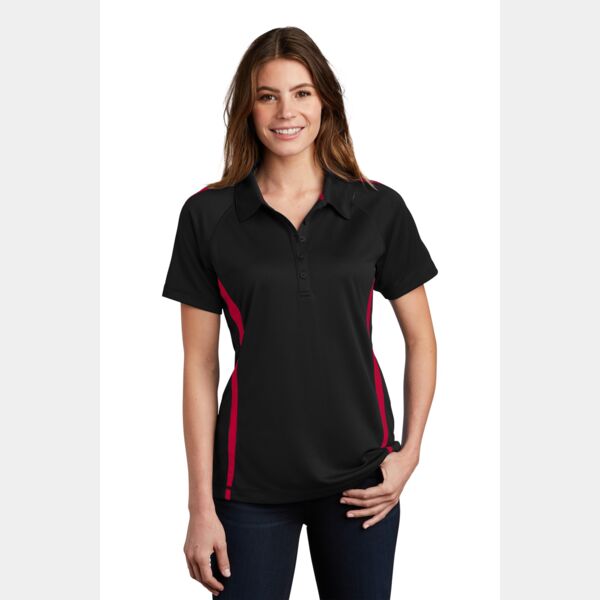 Ladies PosiCharge ® Micro Mesh Colorblock Polo Thumbnail