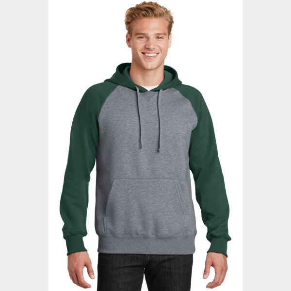 Raglan Colorblock Pullover Hooded Sweatshirt Thumbnail