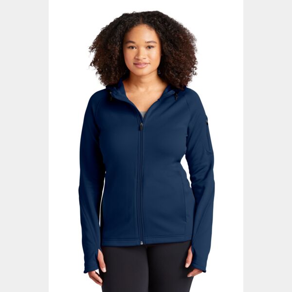 Ladies Tech Fleece Full Zip Hooded Jacket Thumbnail
