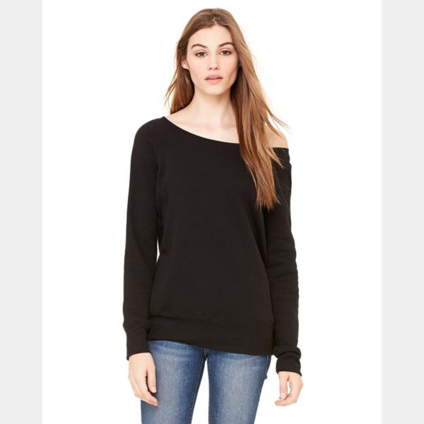 Ladies' Sponge Fleece Wide Neck Sweatshirt Thumbnail