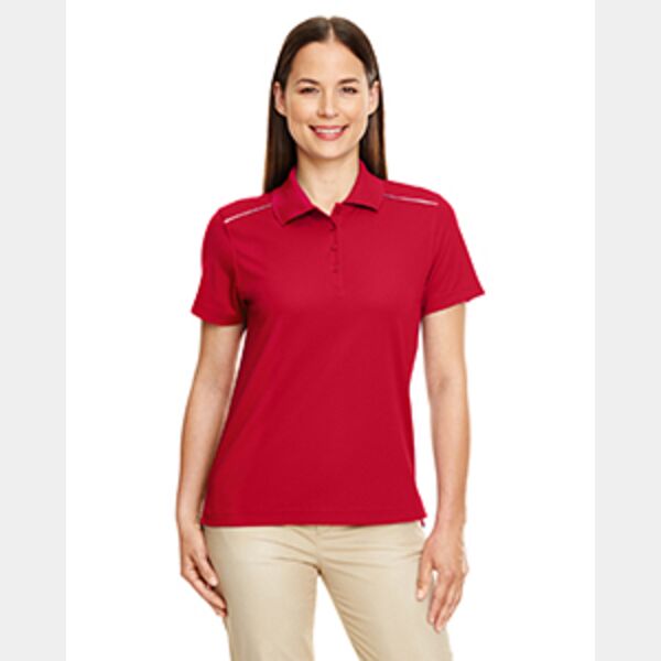 Ladies' Radiant Performance Piqué Polo with Reflective Piping Thumbnail
