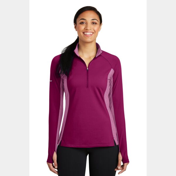 Ladies Sport Wick ® Stretch Contrast 1/2 Zip Pullover Thumbnail