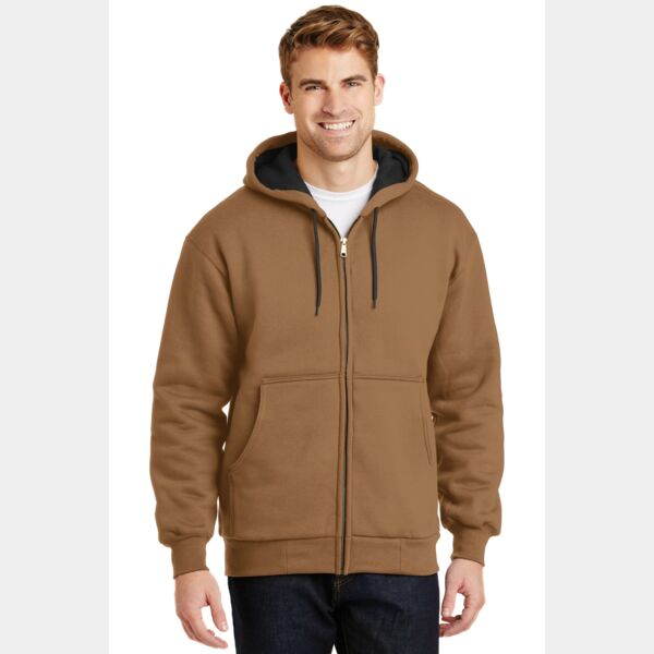 Heavyweight Full Zip Hooded Sweatshirt with Thermal Lining Thumbnail