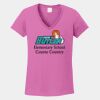 Ladies Heavy Cotton ™ 100% Cotton V Neck T Shirt Thumbnail