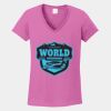 Ladies Heavy Cotton ™ 100% Cotton V Neck T Shirt Thumbnail