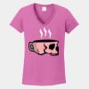 Ladies Heavy Cotton ™ 100% Cotton V Neck T Shirt Thumbnail
