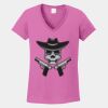 Ladies Heavy Cotton ™ 100% Cotton V Neck T Shirt Thumbnail