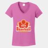 Ladies Heavy Cotton ™ 100% Cotton V Neck T Shirt Thumbnail