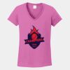 Ladies Heavy Cotton ™ 100% Cotton V Neck T Shirt Thumbnail