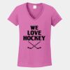 Ladies Heavy Cotton ™ 100% Cotton V Neck T Shirt Thumbnail